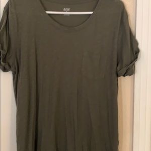 Green short sleeved top